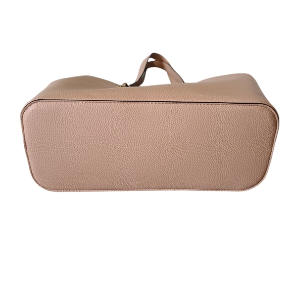 ALDO Vegan Leather Tote With Gold Chain Detail Tan Purse - Picture 4 of 16